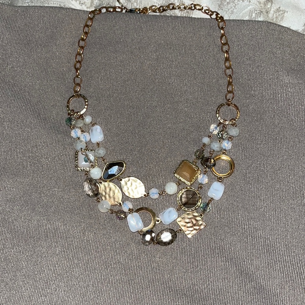 Gold beaded necklace